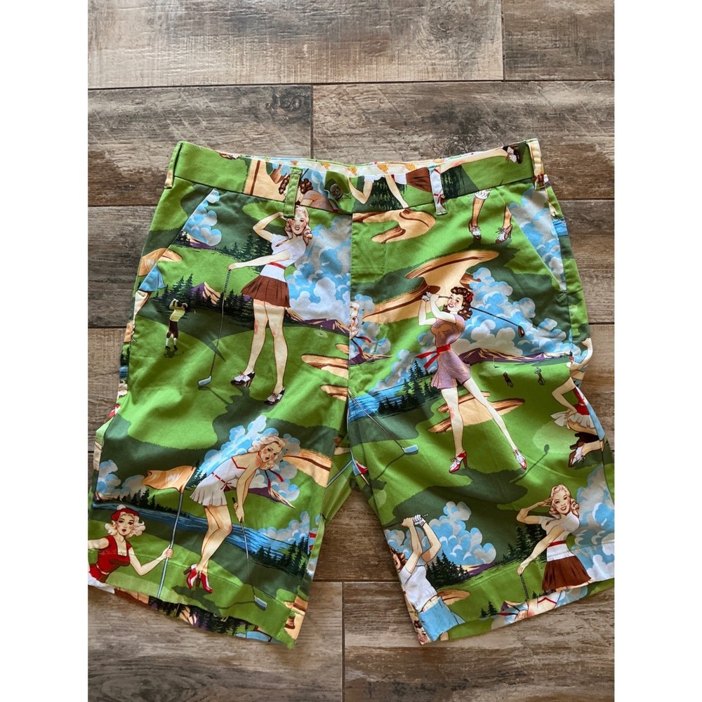 NWOT‎ RARE MENS  LOUDMOUTH GOLF "BIRDS OF PARADISE" GOLF SHORTS SIZE 36 Pinup
